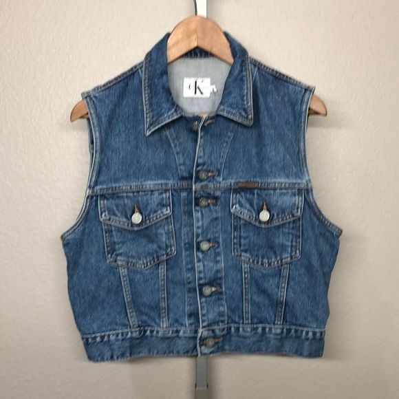 Vintage Calvin Klein Denim Vest - Picture 2 of 6